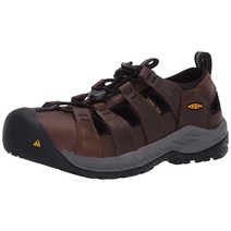 작업화 발편한 남성 패션 KEEN Utility 남성용 애틀랜타 2 쿨러 플러스 로우 스틸 토 슬립온 미끄럼 방지 캐스케이드 브라운/블랙 7 M 미국