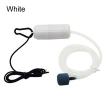 USB 수족관 공기 펌프 돌과 실리콘 튜브 낚시를 위한 에너지 절약 산소, [01] white