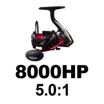 RYOBI새로운 ZEUS HP II 스피닝 낚시 릴 10008000 7 + 1BB 기어비 5.05.1 파워 핸들 바닷물 금속 스풀, 8, China, red 8000, red 8000