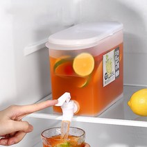 신스엔스 냉장고 물통 수도꼭지 물병 3.5L, 25*11*18cm, 화이트