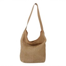 여성을위한 빈티지 여름 밀짚 가방 어깨 가방 대형 짠 메신저 가방 라피아 핸드백 메쉬 토트 등나무 크로 셰 뜨개질 비치 가방