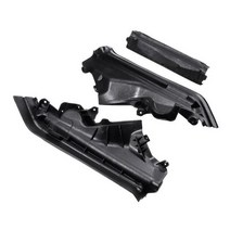 3pcs 자동차 엔진 상단 구획 파티션 패널 세트 BMW X5 X6 E70 E71 E72 51717169419 51717169420 51717169421, Black, CHINA