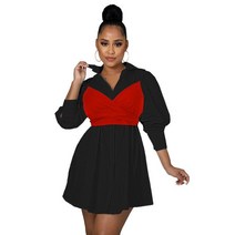 키코이 캉가 African Dresses for Women Spring Autumn Long Sleeve V-neck Polyester Mini Dress Clothes, [04] MULTI