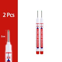다 롱 헤드 마커 펜 욕실 목공 장식 딥 홀 레드/블랙/블루/그린 잉크 1-8 개/묶음, [10] red 2개