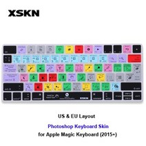 XSKN-로직 프로 X 파이널 컷 포토샵 PS 바로 가기 노트북 키보드 커버 애플 호환 아이맥 매직 핫 키 스킨, 01 US EU version PS