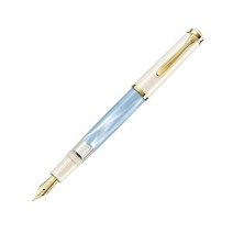 Pelikan 펠리칸 만년필 F 파인 포인트 클래식 파스텔 블루 M200 흡입형 한정판, pastel blue, F 細字_Fountain Pen