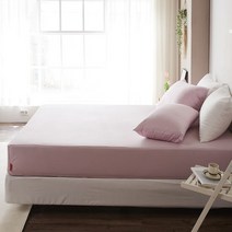 [바보사랑]60수사틴 순면 매트커버 호텔침구 EK이스턴킹 핑크-에