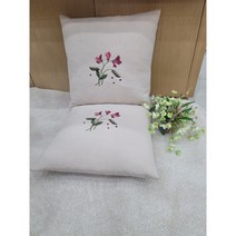 [민들레침구]피그먼트면방석 자수방석 학교방석(은빛술방석-베이지)