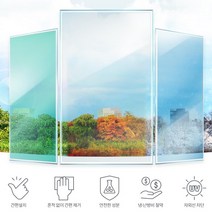 물로 붙이는 자외선 차단 창문 필름 자외선차단 썬팅시트 방한필름, 상품선택, 연블랙 10M