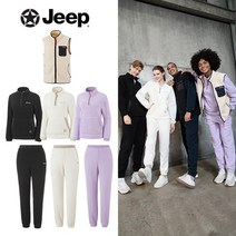 지프 22FW 여성 플리스 베스트 셋업 3종