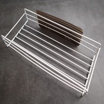 이케아 화장실 선반 못질없이 무타공 흡착식 철제 거치대, 블랙