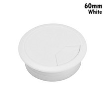 1PC 60mm 책상 테이블 플라스틱 케이블 구멍 커버 PC 컴퓨터 라운드 와이어 깔끔한 그로멧 데스크 패스너 회사 타이, [01] black