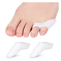 발 관리 풋케어 무지외반증 내성발톱 Pexmen 2/4Pcs 젤 작은 가락 패드 교정기 핑키 쿠션 부목 통증 감소 물집 옥수수 마찰, 02 White-2Pcs