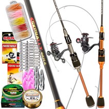 볼락루어대 풀세트 볼락루어채비 포함 루어낚시대세트, 오렌지 색상, HQ1000 파워핸들, X 안감고 별도포장