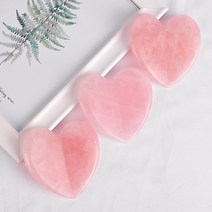 괄사 페이스롤러 8종 마사지 경락 림프 천연 로즈쿼츠, 06_3D하트