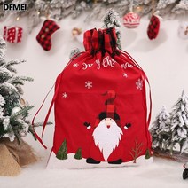 크리스마스 용품 라지 프린트 레터링 숲속인 선물봉투 스트링 선물포장봉투, CD21C숲남자빨간색선물가방