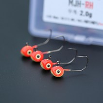 투톤 마이크로 지그헤드 MJH-RH 볼락 전갱이 송어 쏘가리 꺽지 바늘 메바루 아징, 10.0g (2개)