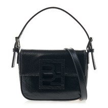 알피 그레인 레더 숄더백 22CRALFOBLGGSMA BL