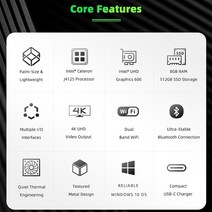 소형PC 미니PC 산업용미니PC M1T-4K 윈도우 11 미니 PC 박스 인텔 셀러론 J4125 DDR4 8GB 256GB SSD 와이, 01 미국, 01 8GB 128GB