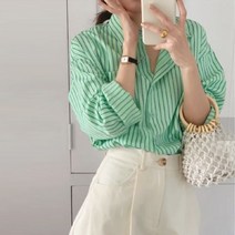 헤레이스 그린줄지남방 YMSH23SS195