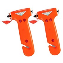 차량망치 탈출도구 비상탈출 차량용안전용품 비상2-Pack Car Safety Hammer Emergency Escape-Tool Seatbe, 01 주황색