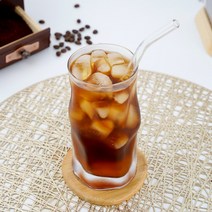 이태리 울퉁불퉁한 하이볼 언더락 물컵 유리컵 쥬스잔 2종, 300ml