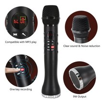 가정용 코인노래방 기계 휴대용 길거리공연 찬양 반주기 부스 xiaokoa professional 3 in1 노래방 무선 마이크 녹음 스피커 with bluetooth for, a4-블랙