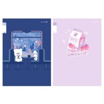 초등 여아용 3-6학년 유선 공책 노트_10권 초등학교 초등학생 새학년 새학기 준비물, 여아용_10권(랜덤혼합 발송)
