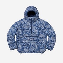 슈프림 마이크로 다운 하프 집 후드 풀오버 블루 페이즐리 - 22FW Supreme Micro Down Half Zip Hooded Pullover Blue Paisley 4664
