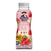 칠성 쉐이크 아침 식사 대용 퀘이커 마시는 오트밀 오트 & 봄딸기 건강식 간편식 식단조절 선식 50G 10개, 8세트