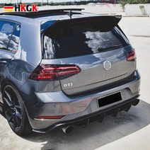 폭스바겐 골프 7 세대 mk7 7.5 rline gti r gtir 스포일러 2014-2019 abs 플라스틱 리어 루프 트렁크 스포일러 윙을위한, r-라인 도색되지 않은