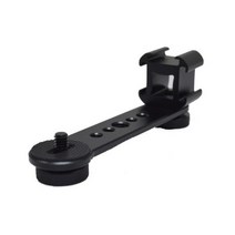 짐벌 스태빌라이저 삼각대 카메라 플래시 라이트용 1/4 인치 및 3/8 스레드가있는 트리플 콜드 슈 마운트 브래킷 연장 바115854, Black