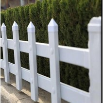 화단경계 울타리 펜스 화단 분리대 휀스 정원테두리 원목, 단일사이즈, 30cm높이 화이트 가로1미터
