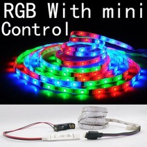 파우더룸 화장대 조명 Led 스트립 조명 메이크업 조명 장식 1m5m 테이프 리본 집 침실 장식 Led 전구 벽 램프 메이크업 거울 조명, RGB With Control, 5M