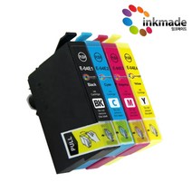 엡손 T04E 호환 잉크 4색 세트 WF-2851 XP-2101 XP-2106, 1개, 검정,파랑,빨강,노랑
