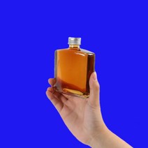 10병 위스키 바이알 미니 유리병 소분 피규어 납작 사각 200ml, 특수캡 미니어쳐, 30ml, 10개