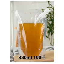 스파우트 주스 음료 팩 사선입구 파우치 380ml 100매