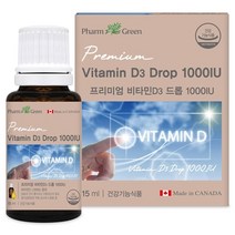 팜그린 프리미엄 비타민D 드롭 1000IU 액상 고함량 비타민d 드롭, 15ml x 6개