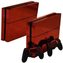 PS4 플레이스테이션 4 용 비닐 스킨 소니 콘솔 및 컨트롤러 게임 패드 스킨 스티커 조이스틱 액세서리 2 개, PS 4 Sticker- Red 2