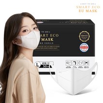 스마트에코 이유마스크 성인용 화이트 50매 국산 새부리형 일회용마스크, 단품없음