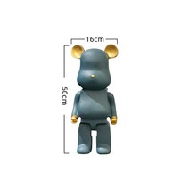 베어브릭 저금통 선물 인테리어 소품 개업 대형 bearbick 피규어, 블루 50cm