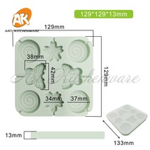 벚꽃 Buterfly 디자인 롤리팝 실리콘 금형 DIY 수제 사탕 초콜릿 케이크 장식 도구 Bakeware