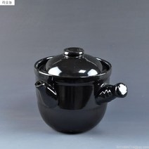 라오농 전통 약탕기 한약 약달이기 냄비 한약달이기 도자기, T05-올블랙 중간사이즈(2리터)