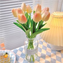 헤이즐문 망고 튤립 조화 8P세트 3color, 화이트 8P