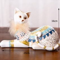 Nikooo 수지 운이 좋은사슴 엘크 입상 동상 홈 거실 장식 공예 조각 창의적 선물 현대 데스크탑 장식, 사진으로, 509-8