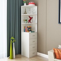 코너장 거실 다용도 책장 원룸 인테리어 원룸 틈새수납장 공간활용 인테리어 방꾸미기, D