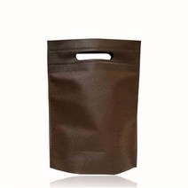 [센스만점] 부직포백 에코백 20X30cm 펀칭 100매 브라운 바닥8cm 쇼핑백, 단일옵션, 1