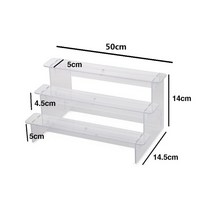 계단식 아크릴 미니 피규어 진열장 소품 진열대, 1개, 3단 50cm