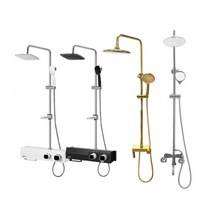 욕실 블랙 화이트 골드 해바라기 레인샤워기 모음 (샤워헤드 샤워줄 설치부속 포함), 선택01. 보조선반(화이트)