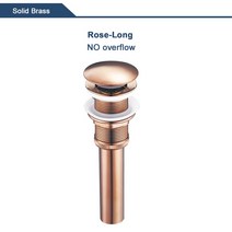 욕실 분지 팝업 드레인 밸브 닦았 골든 싱크 스토퍼 정착물 황동 블랙 세면기 바운스 필터, 13 Rose No overflow_01 기타